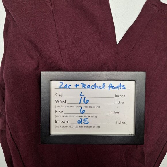 Zac & Rachel Legging Cropped Short Pants Red Wine No packets Womens Large - Picture 5 of 6